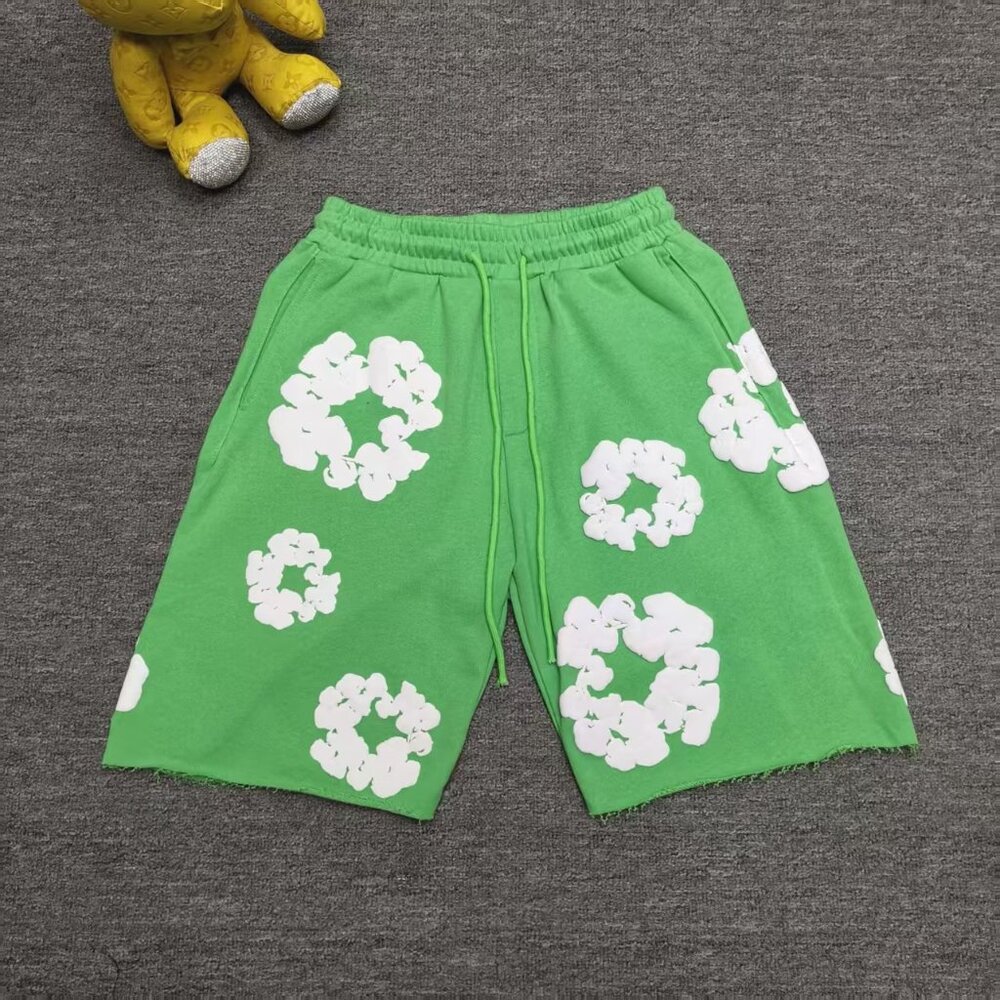 Denim Tears Green Sports Shorts